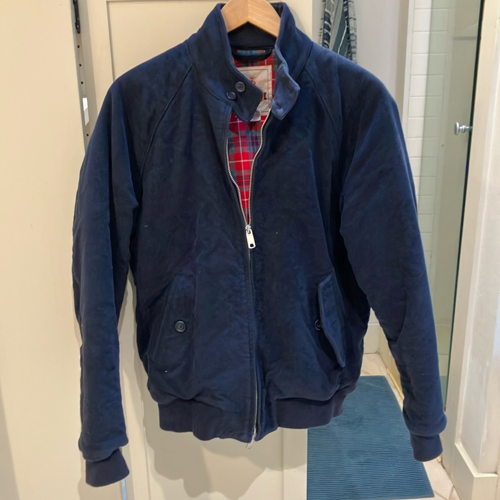 Baracuta men’s G9 jacket in navy moleskin
